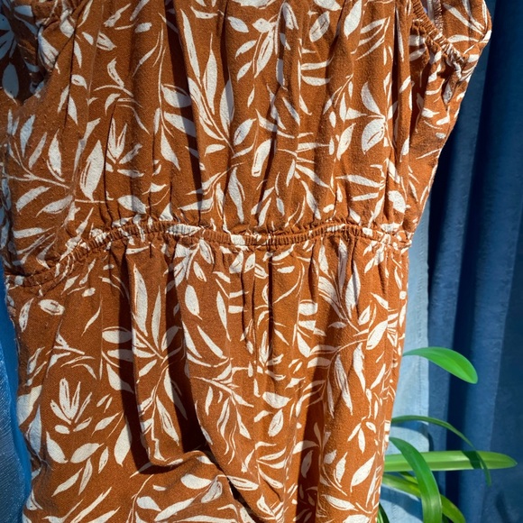 Terracotta and Cream Floral Jumpsuit - Picture 3 of 5
